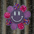 purple flower smiley