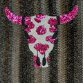 pink cow bull skull