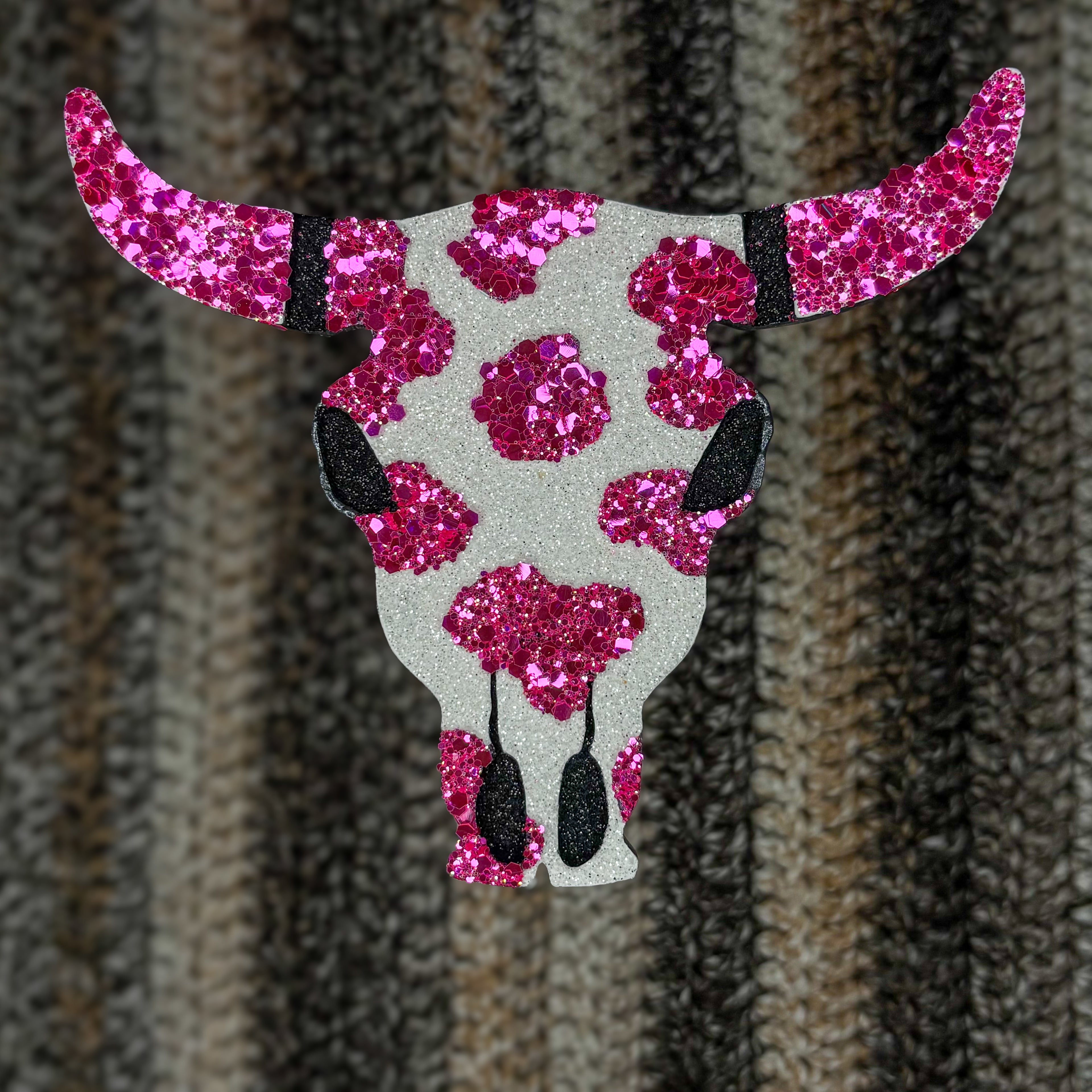 pink cow bull skull