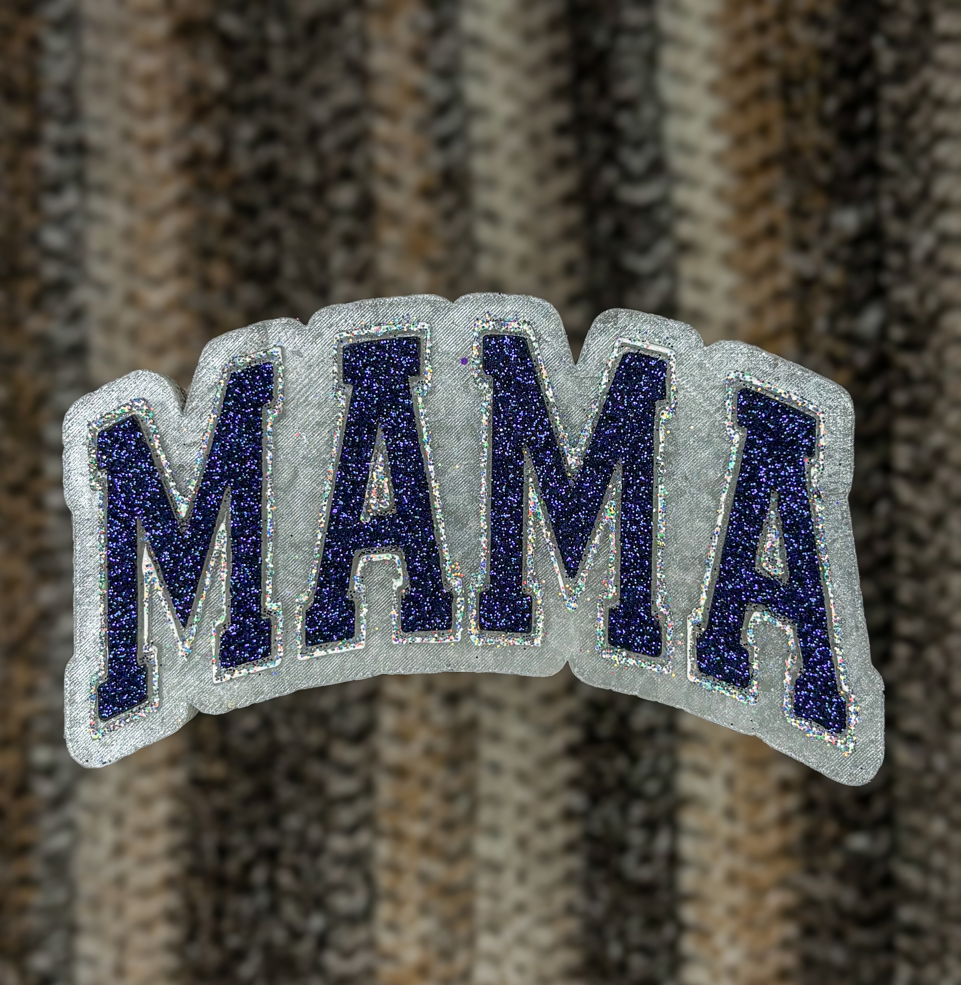 silver + blue varsity mama