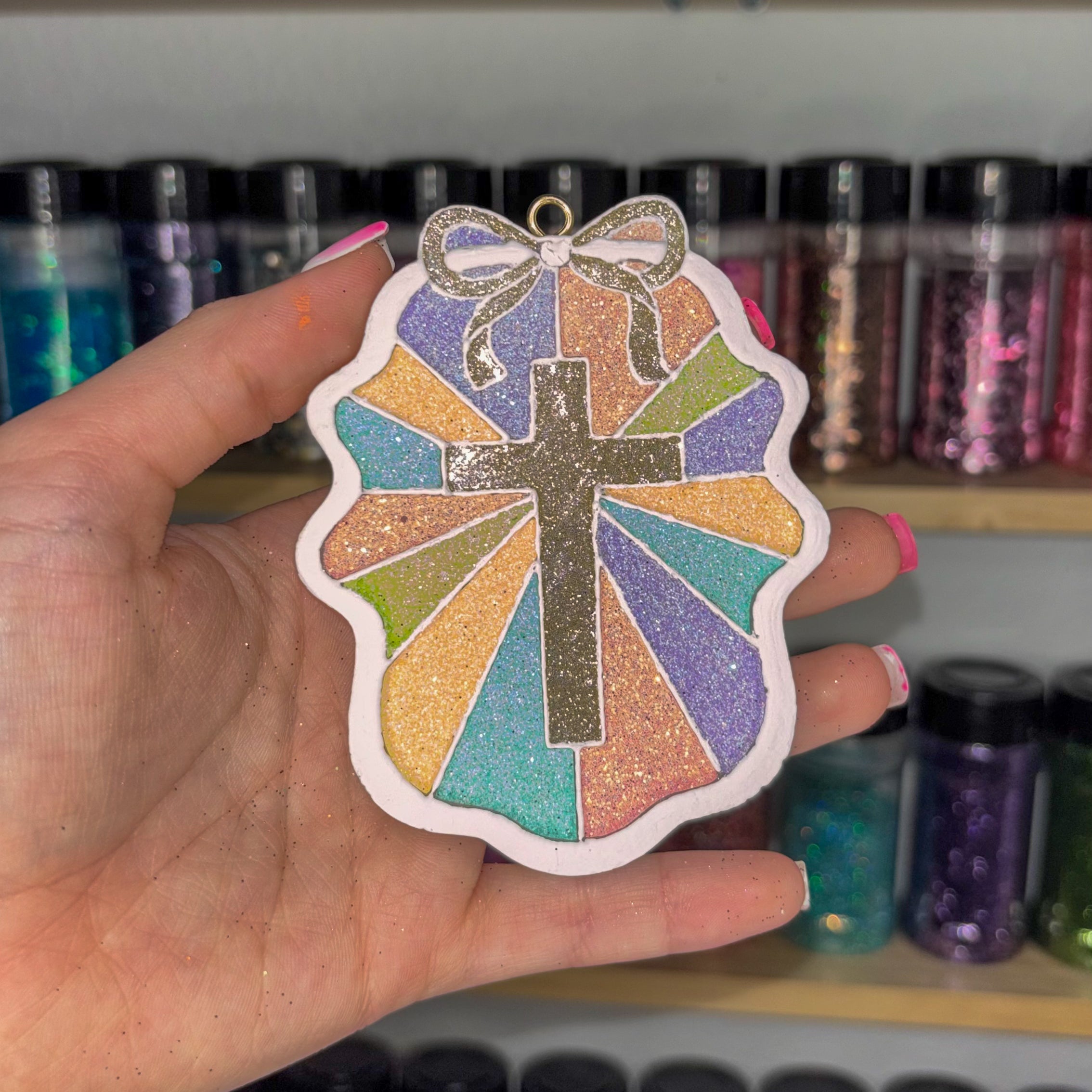 stained glass cross